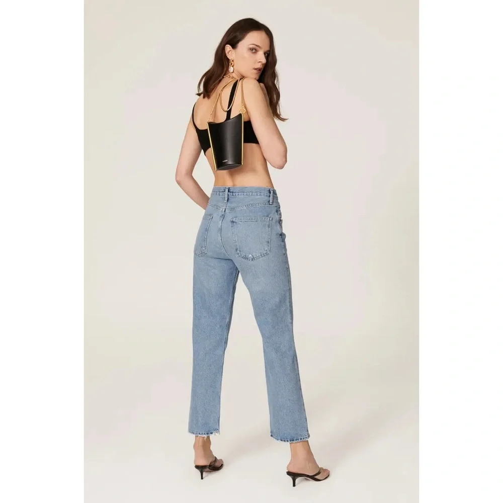 AGOLDE Ripley Cotton High-Rise Straight Jeans in Riptide - Picture 3 of 9